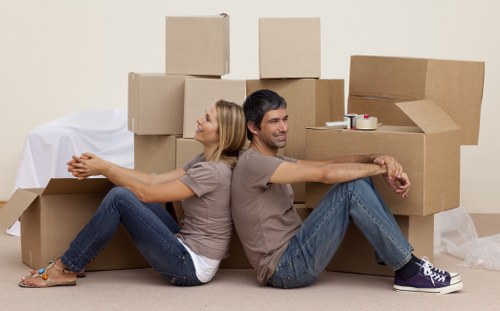 Professional movers loading belongings for removals in Tokyngton